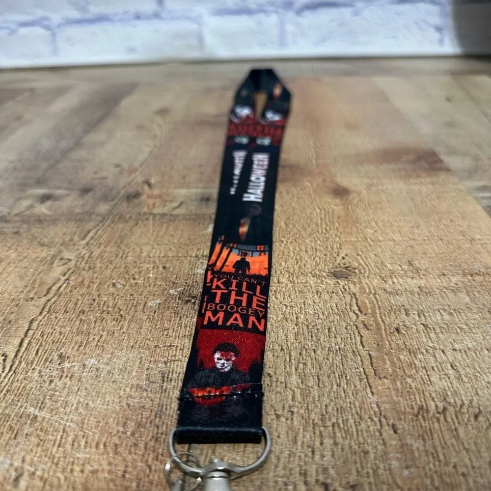 💜 Halloween Michael Myers John Carpenter Horror Movie Neck Lanyard Keychain